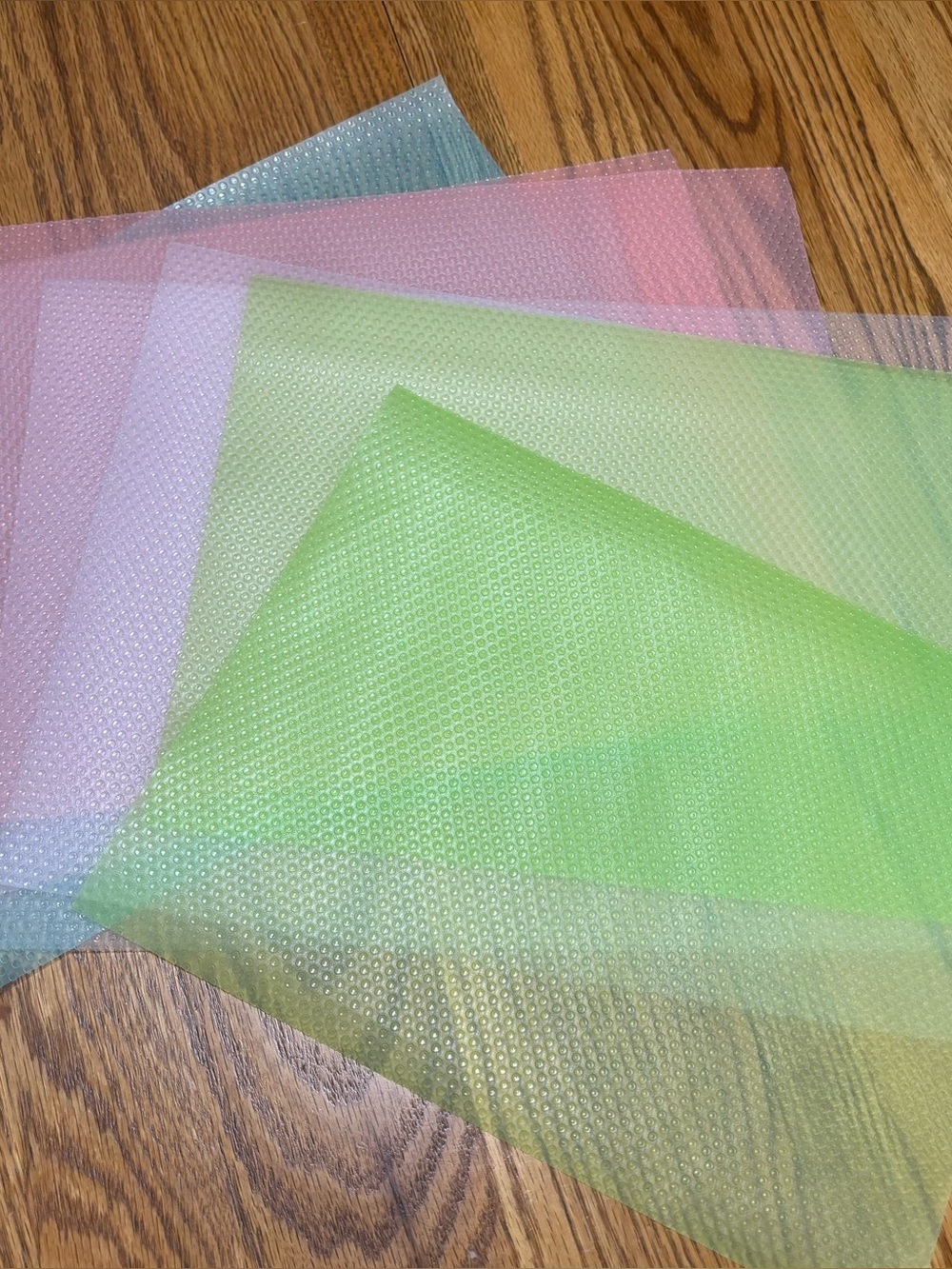 Set of “Cling” Refrigerator Shelf Liners